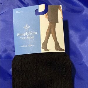 Simply Vera Vera Wang Black Fashion Tights